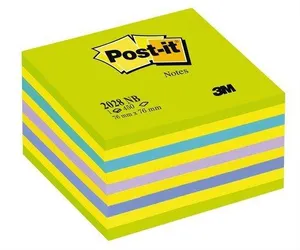 Samolepiaci bloček, 76x76 mm, 450 lístkov, 3M POSTIT, zelený